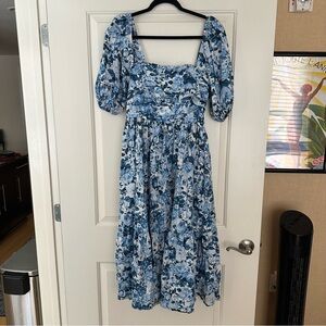 Abercrombie Emerson Poplin Puff Sleeve Dress